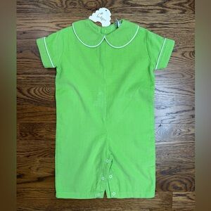 NWT Beehave Lime Green Corduroy Baby Romper One Piece Size 6-12 Months